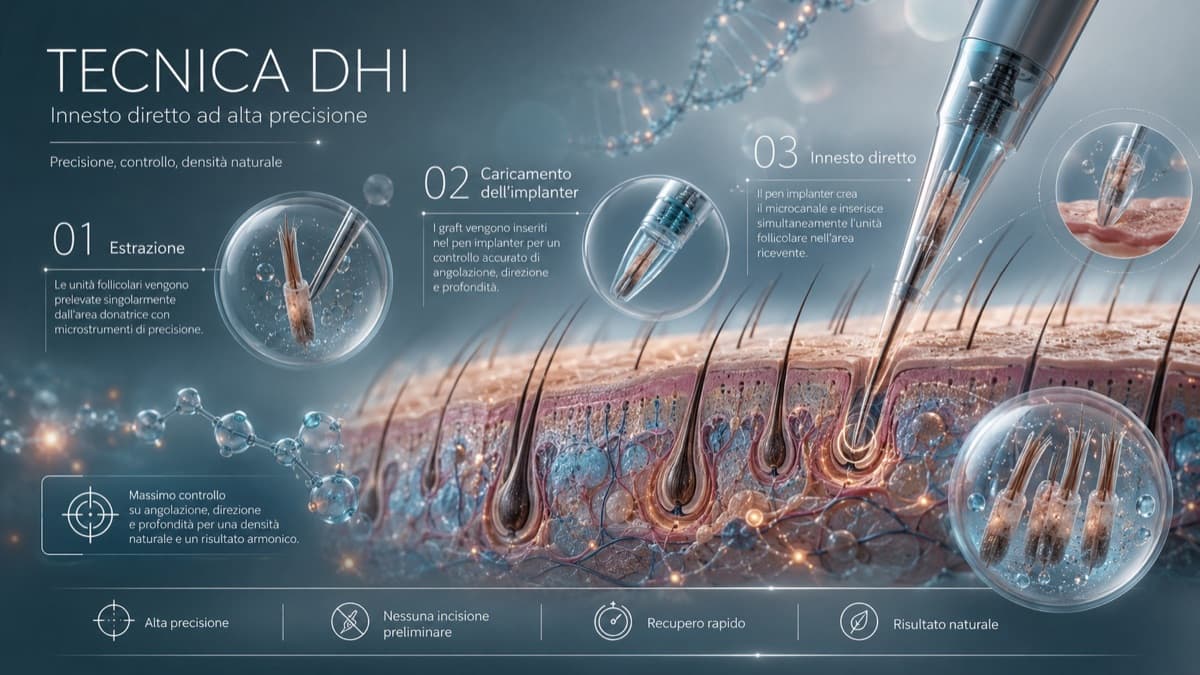 Diagram of the DHI technique: extraction, implanter loading, direct implantation